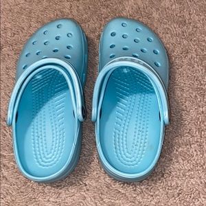 Teal/baby blue crocs women’s crocs